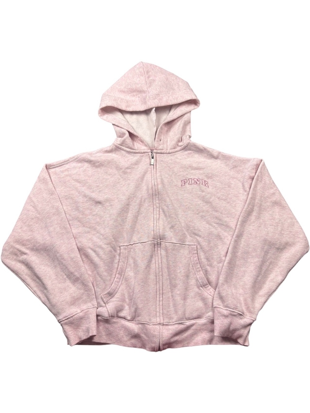 PINK Victoria’s Secret Full Zip Hoodie Glitter Spell Out